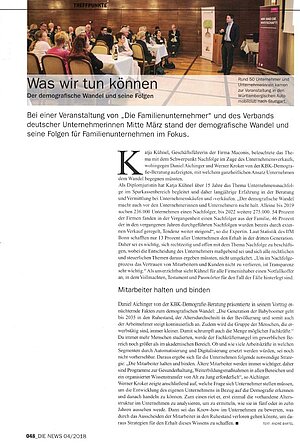 Zeitungsartikel-Vortrag-Familien-Unternehmen-kühnel-maconis-rts