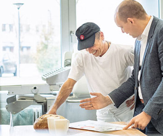 Besprechung, Istbesteuerung, Bäcker