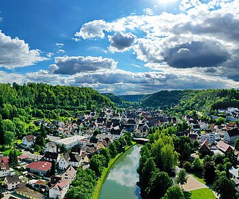 Sulz am Neckar aus der Vogelperspektive